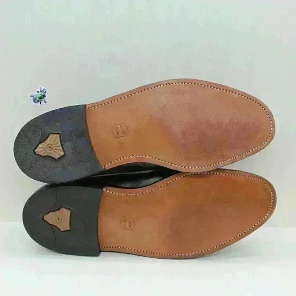 Vintage Imperial Executive Men's Black Leather Wingtip Union Made Shoes Size US - Picture 10 of 10